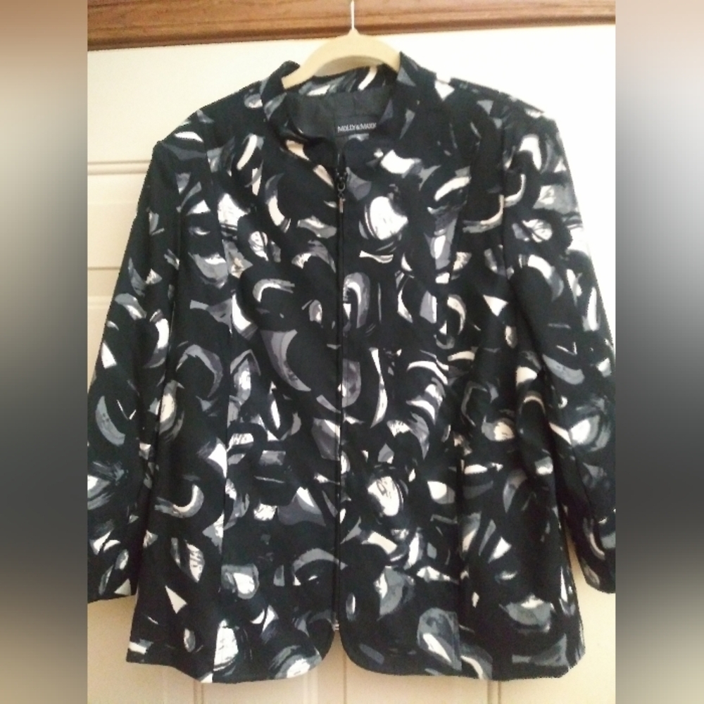 Black Print Blazer